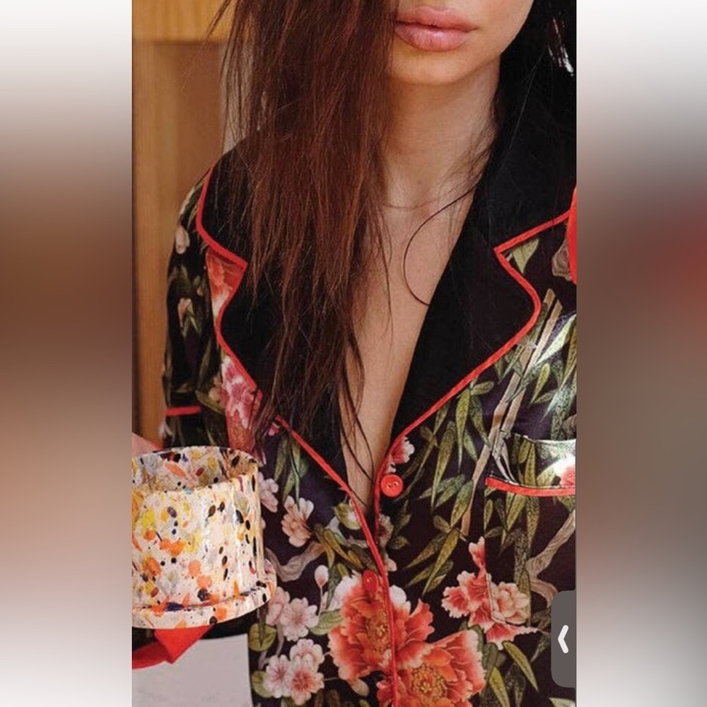 HAH X FREE PEOPLE HAH ECO PAJAMA SET “Flock 2gether” NWT sz XL - Picture 4 of 9